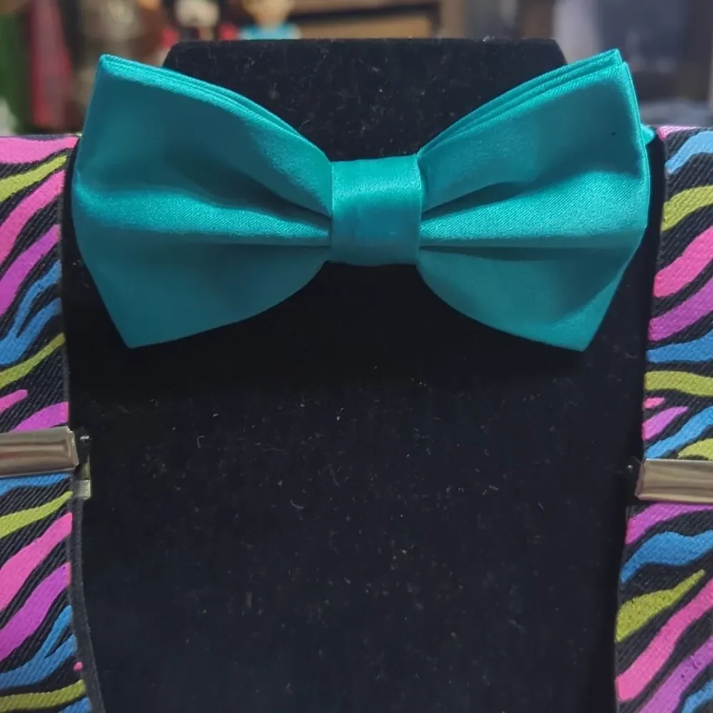 suspenders vibrant bow